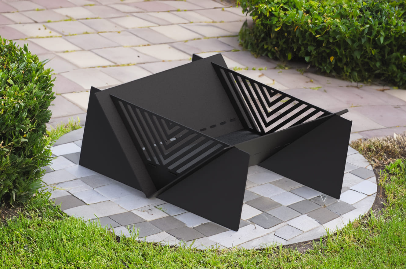 Quadro Line 31" Fire Pit. DXF files for laser, plasma cutting. Фото 3