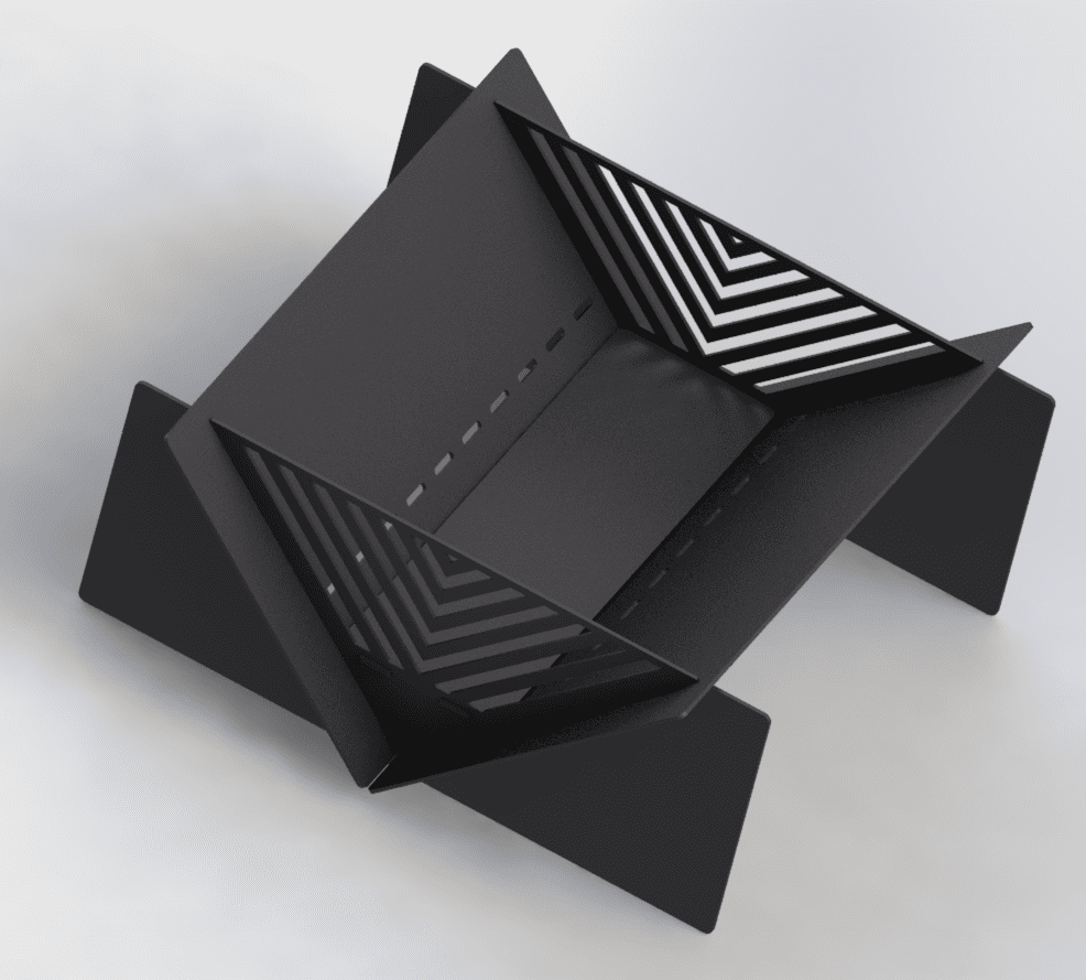 Quadro Line 31" Fire Pit. DXF files for laser, plasma cutting. Фото 5