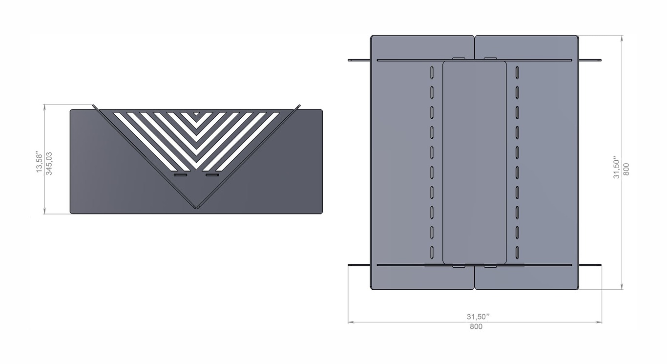 Quadro Line 31" Fire Pit. DXF files for laser, plasma cutting. Фото 9