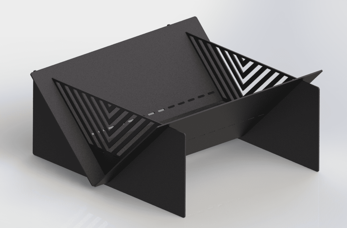 Quadro Line 39" Fire Pit. DXF files for laser, plasma cutting. Фото 5