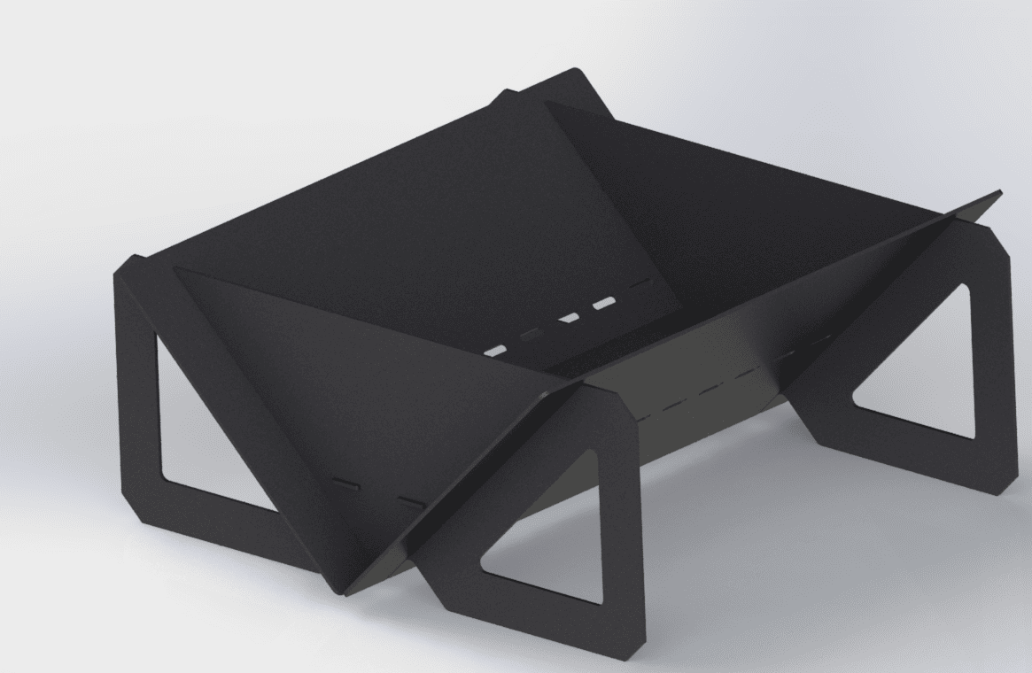 Quadro Light 31" Fire Pit. DXF files for laser, plasma cutting. Фото 4