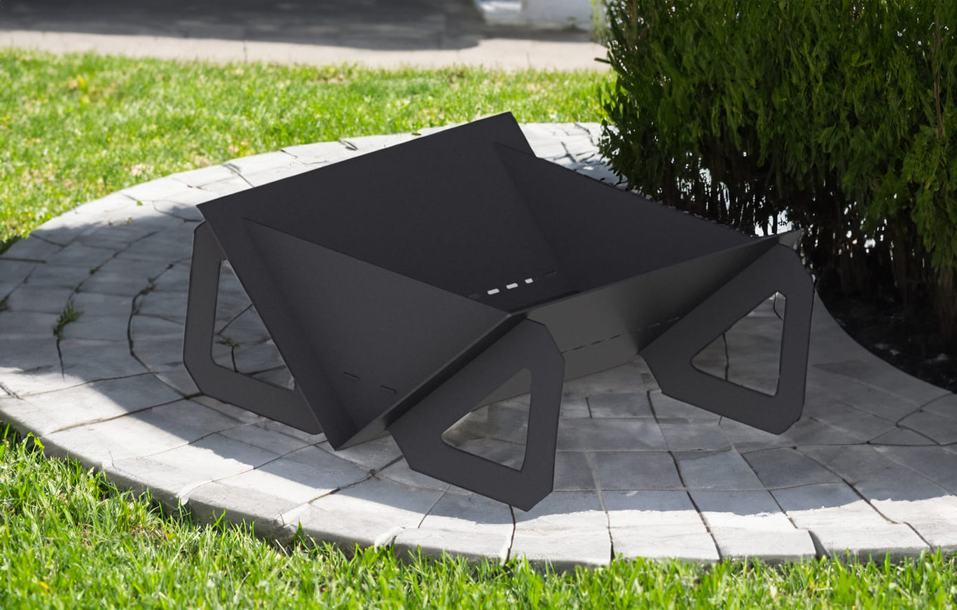 Quadro Light 39" Fire Pit. DXF files for laser, plasma cutting. Фото 2