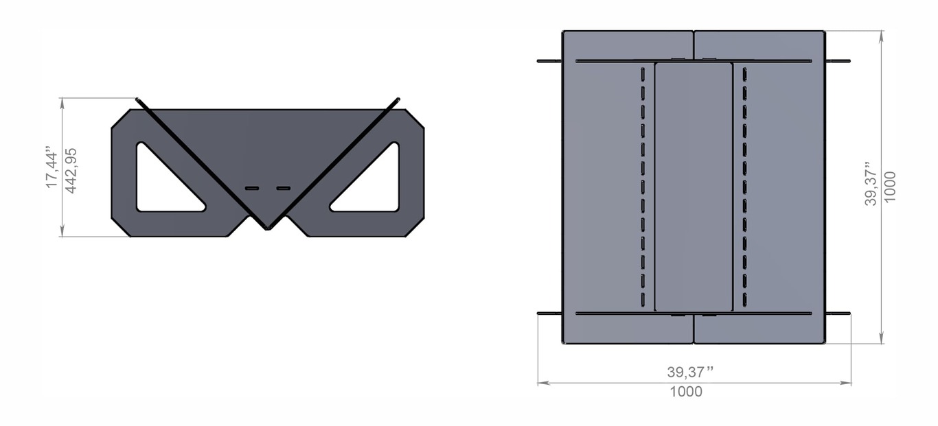 Quadro Light 39" Fire Pit. DXF files for laser, plasma cutting. Фото 8