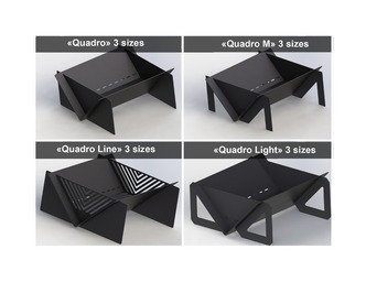 12-Piece Quadro Fire Pit Bundle. DXF files for laser, plasma cutting