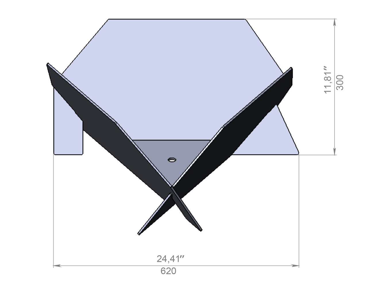 24-Inch Triangular Fire Pit. DXF files for laser, plasma cutting. Фото 10
