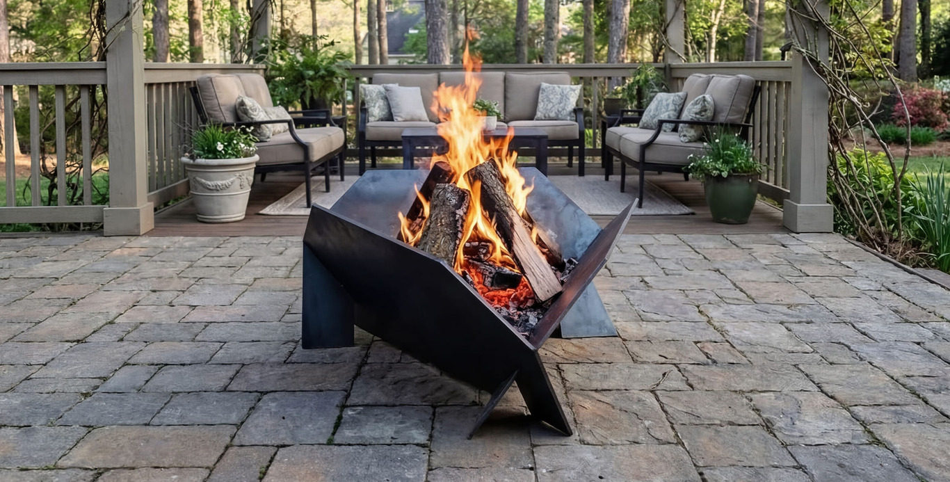 Vatră de foc triunghiulară 800 mm. Fișiere DXF pentru tăiere cu laser, plasmă