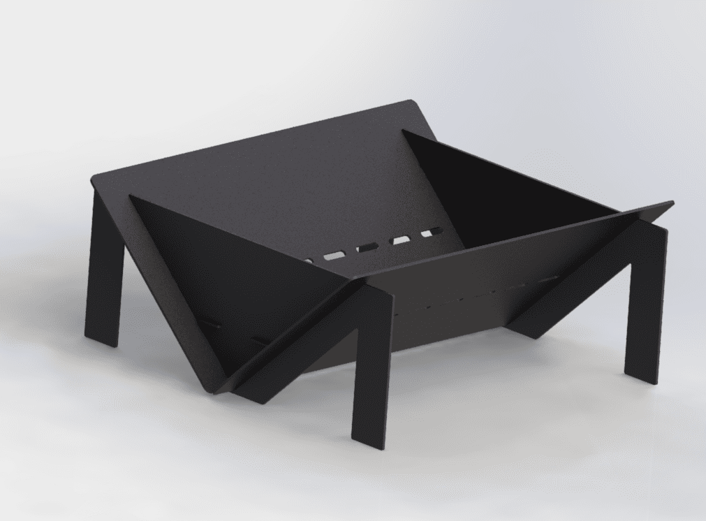 Palenisko ogrodowe Quadro M 600 mm. Pliki DXF do cięcia laserowego i plazmowego. Фото 5