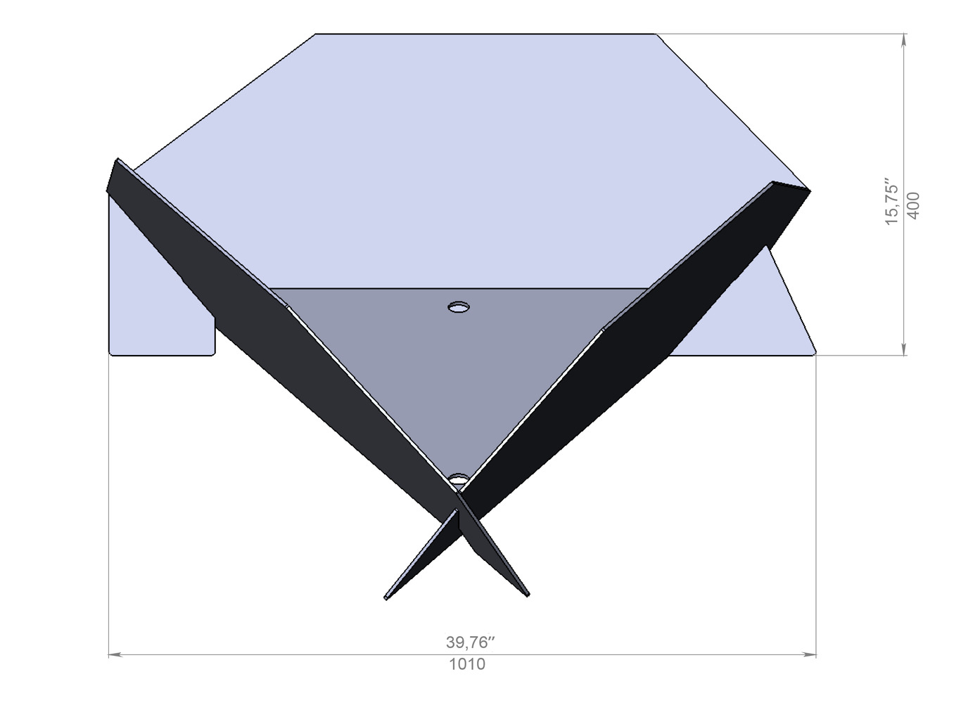 39-Inch Triangular Fire Pit. DXF files for laser, plasma cutting. Фото 11
