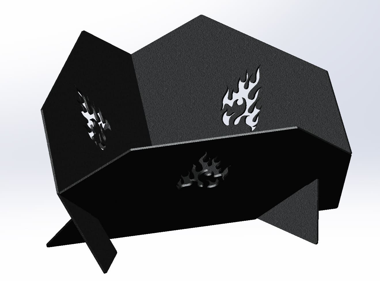 24-Inch Triangular Fire Pit V2. DXF files for laser, plasma cutting. Фото 4