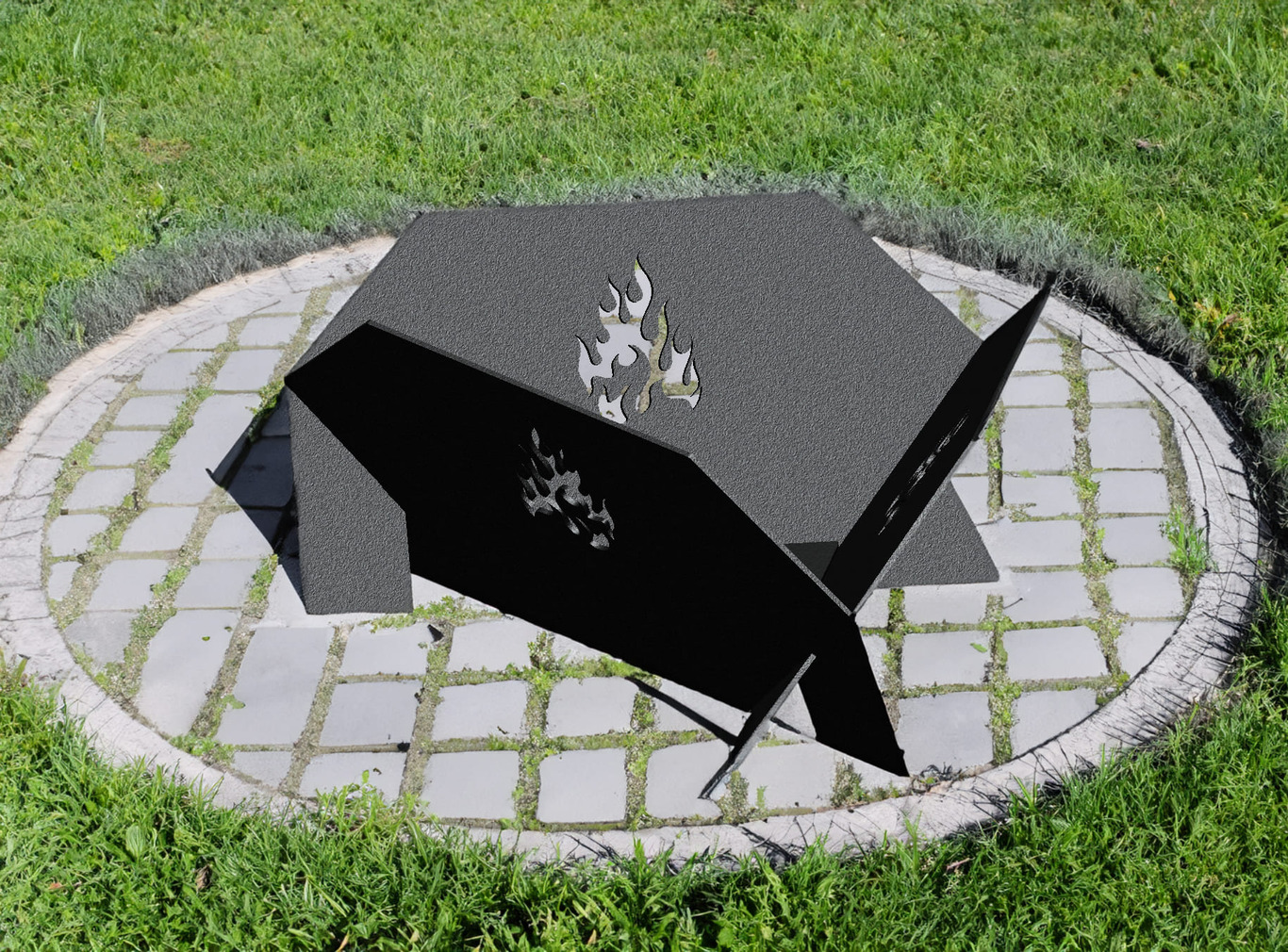 24-Inch Triangular Fire Pit V2. DXF files for laser, plasma cutting. Фото 3