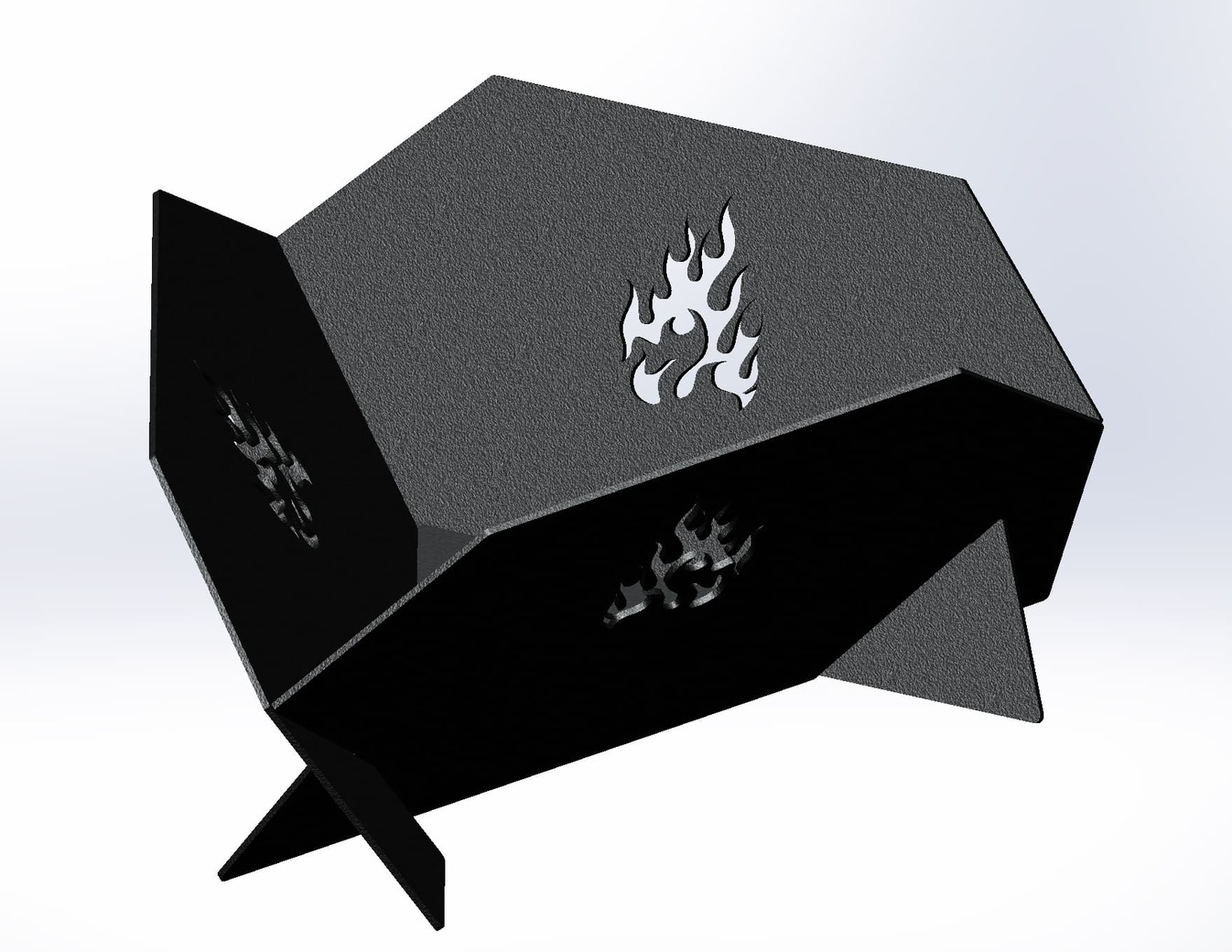 24-Inch Triangular Fire Pit V2. DXF files for laser, plasma cutting. Фото 7