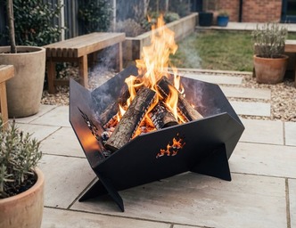 32-Inch Triangular Fire Pit V2. DXF files for laser, plasma cutting