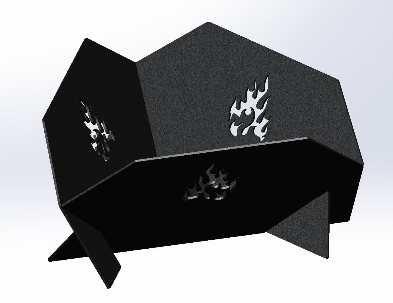 39-Inch Triangular Fire Pit V2. DXF files for laser, plasma cutting. Фото 3