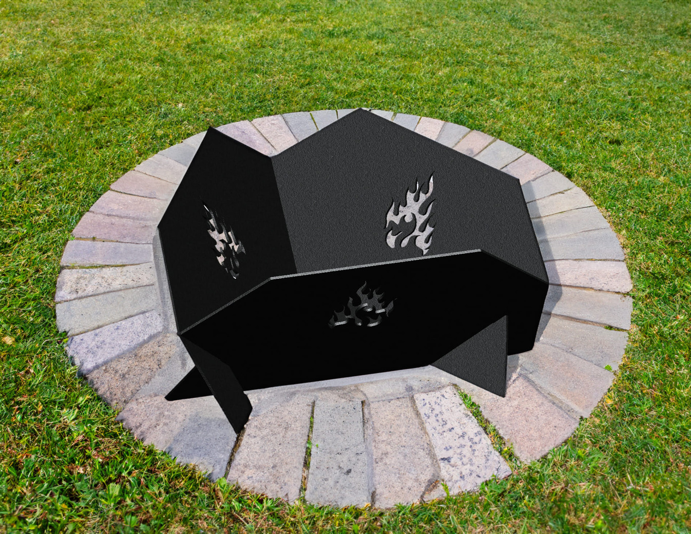 39-Inch Triangular Fire Pit V2. DXF files for laser, plasma cutting. Фото 2