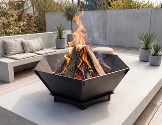 Hexagon Fire Pit V2. DXF files for laser, plasma cutting