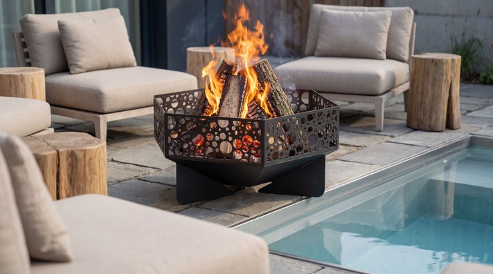 Hexagon Fire Pit V3. DXF files for laser, plasma cutting