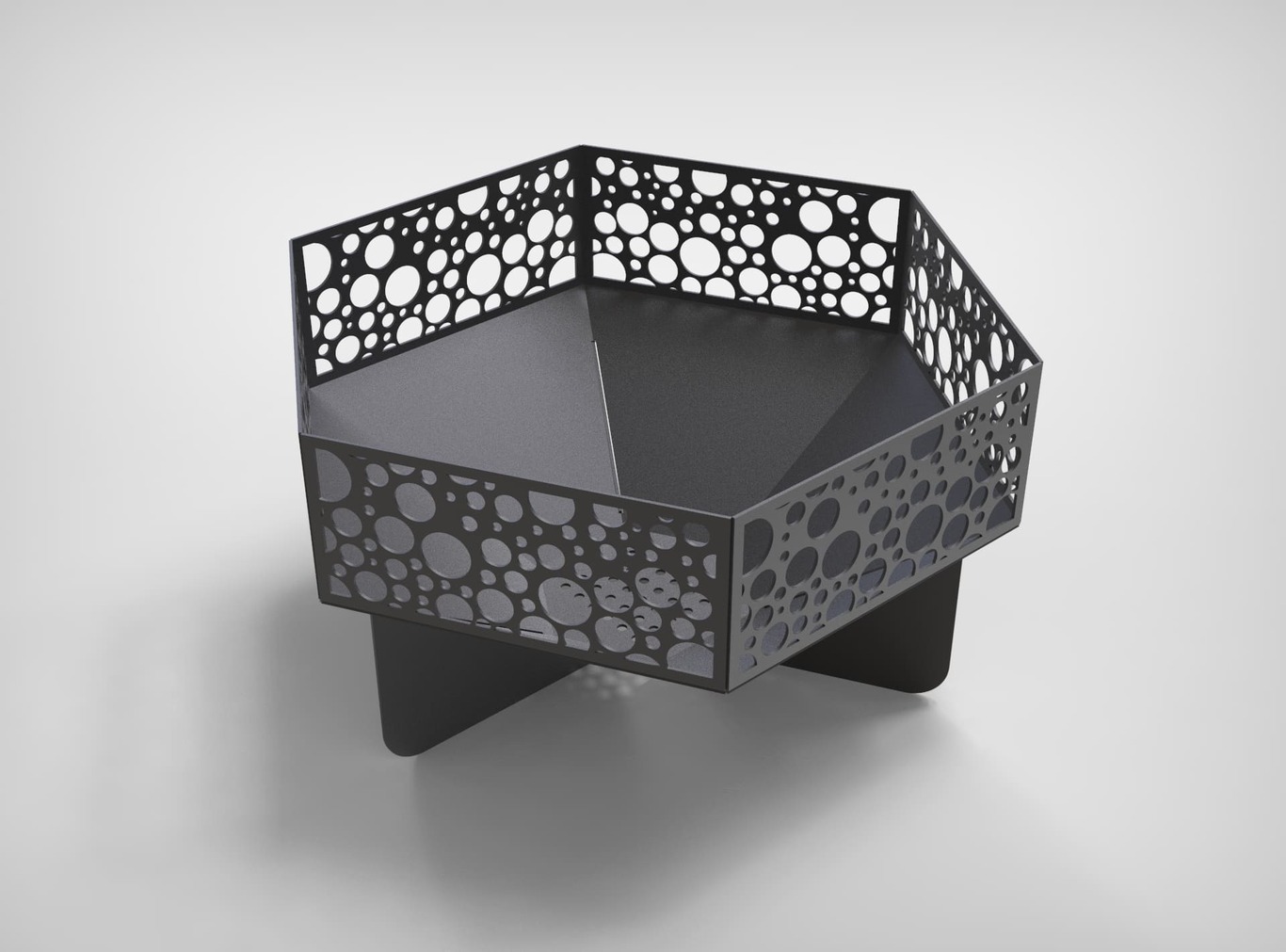 Hexagon Fire Pit V3. DXF files for laser, plasma cutting. Фото 4