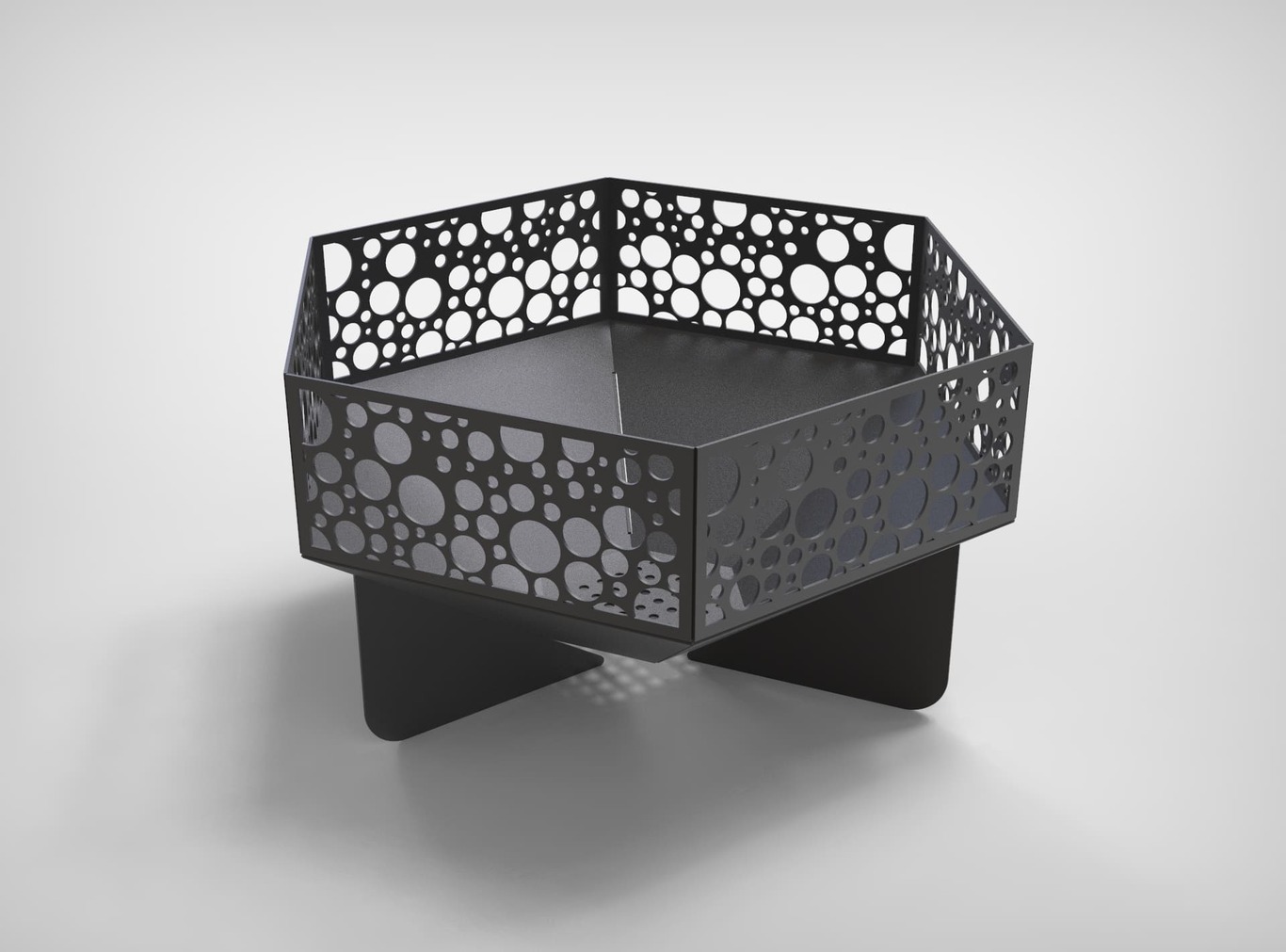 Hexagon Fire Pit V3. DXF files for laser, plasma cutting. Фото 3