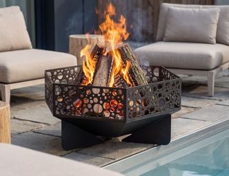Hexagon Fire Pit V3. DXF files for laser, plasma cutting