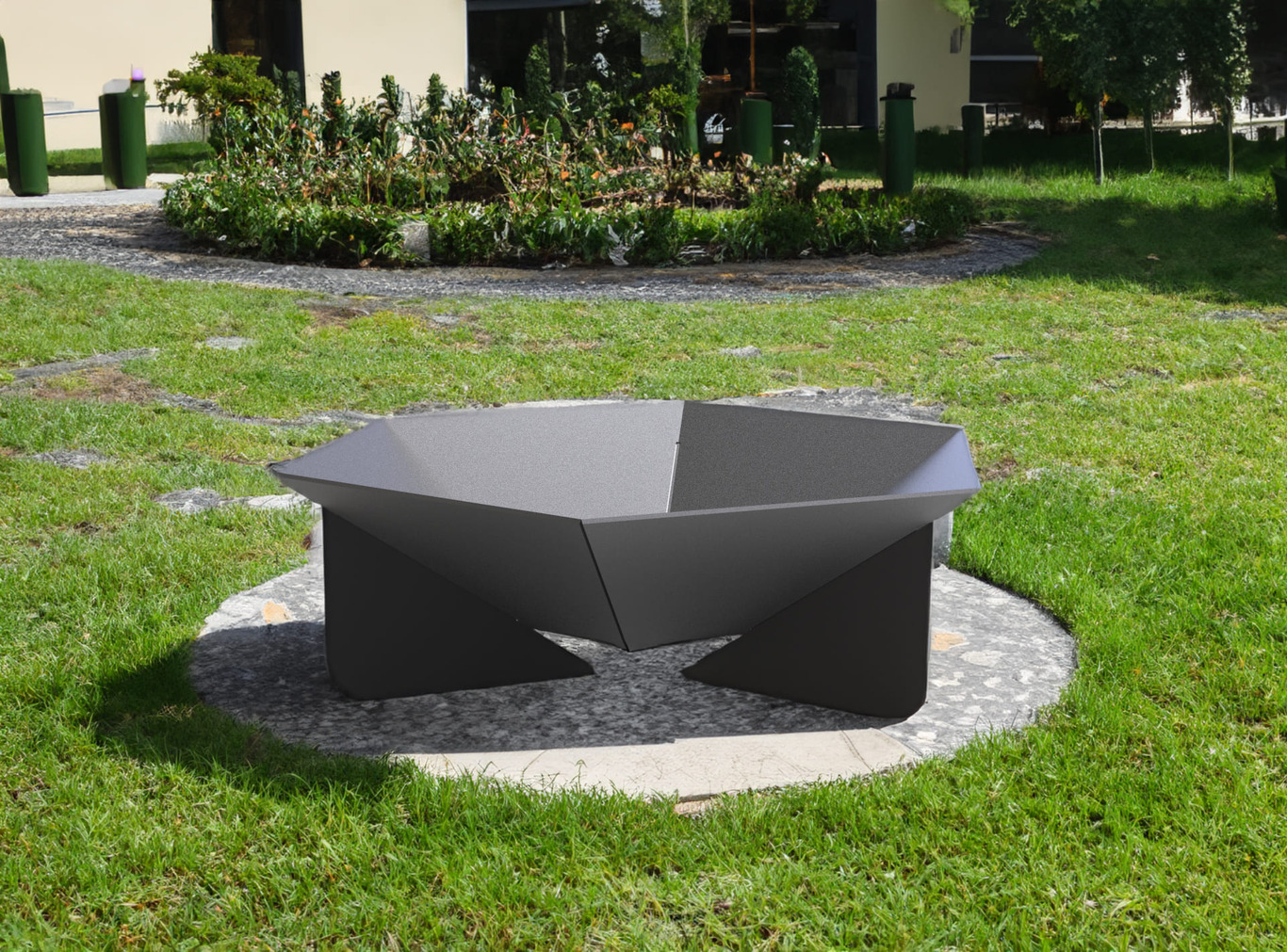 Hexagon Fire Pit V4. DXF files for laser, plasma cutting. Фото 3