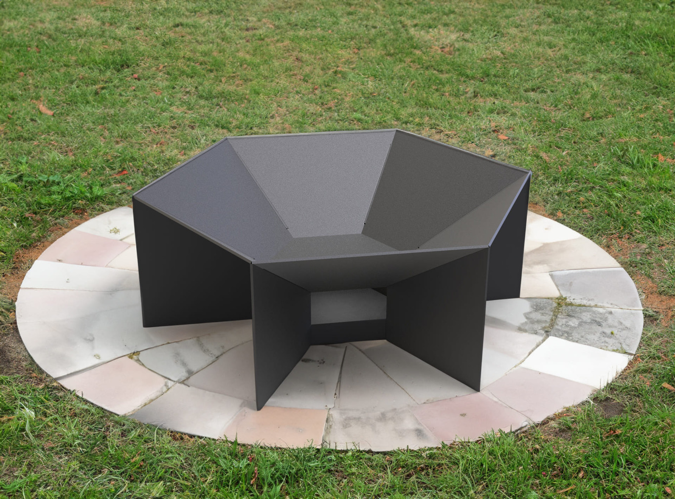 Hexagon Fire Pit V5. DXF files for laser, plasma cutting. Фото 2