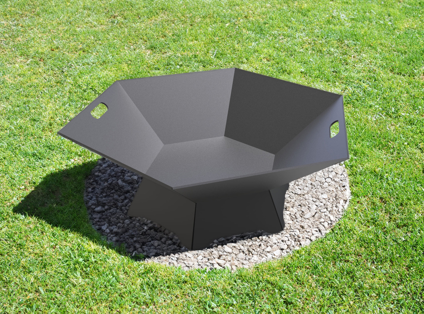 Hexagon Fire Pit V6. DXF files for laser, plasma cutting. Фото 3