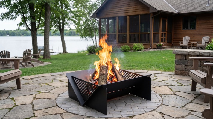 Quadro Line 23" Fire Pit. DXF files for laser, plasma cutting