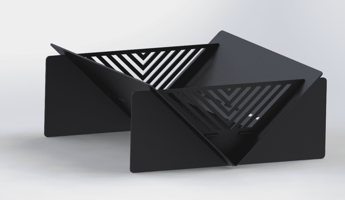 Quadro Line 23" Fire Pit. DXF files for laser, plasma cutting. Фото 6