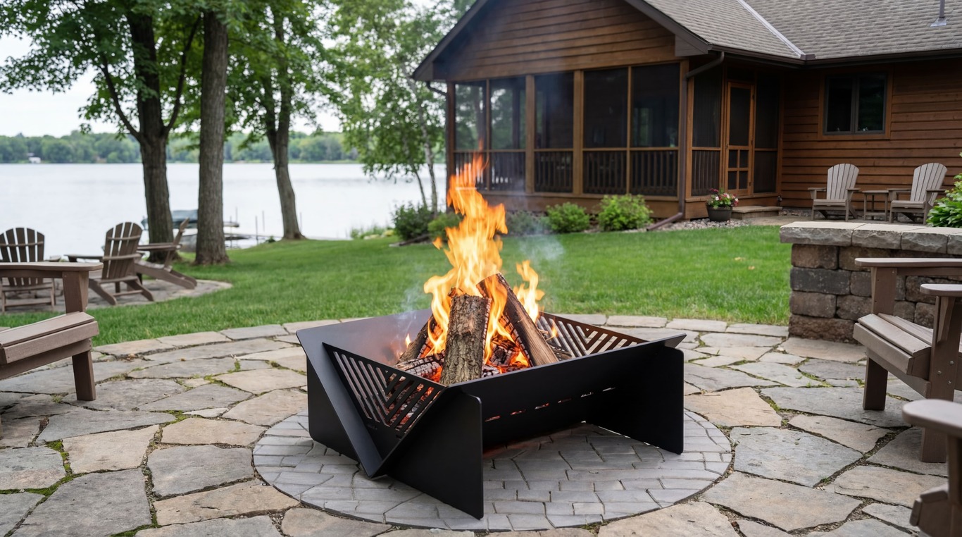 Quadro Line 23" Fire Pit. DXF files for laser, plasma cutting