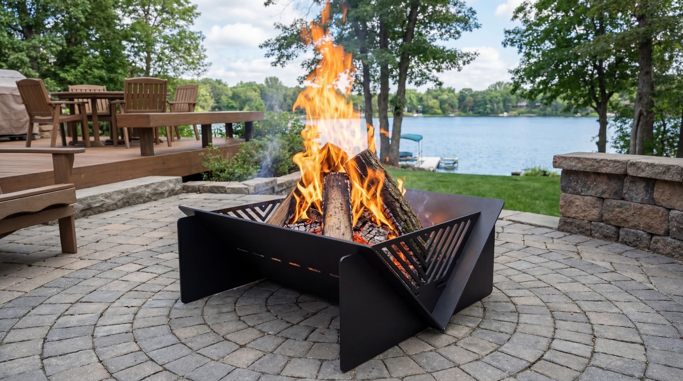 Quadro Line 23" Fire Pit. DXF files for laser, plasma cutting. Фото 2