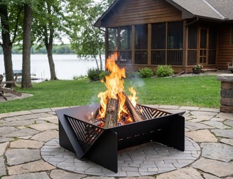 Quadro Line 23" Fire Pit. DXF files for laser, plasma cutting