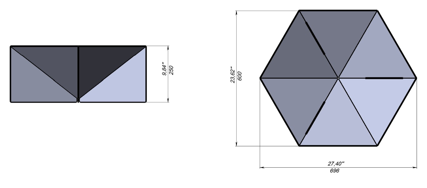 Hexagon Fire Pit V7. DXF files for laser, plasma cutting. Фото 12