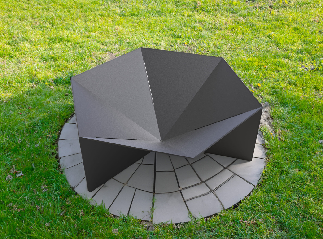 Hexagon Fire Pit V7. DXF files for laser, plasma cutting. Фото 2