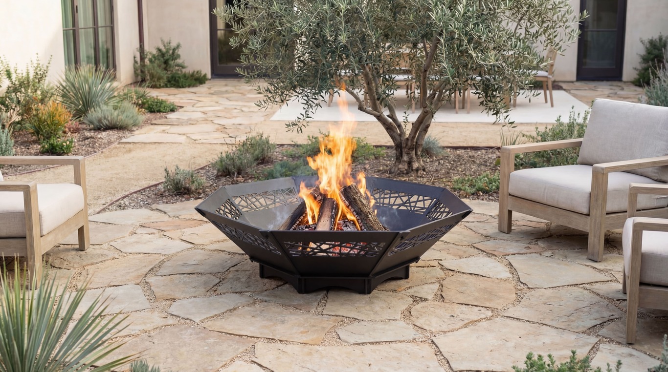 Octagon Fire Pit V1. DXF files for laser, plasma cutting
