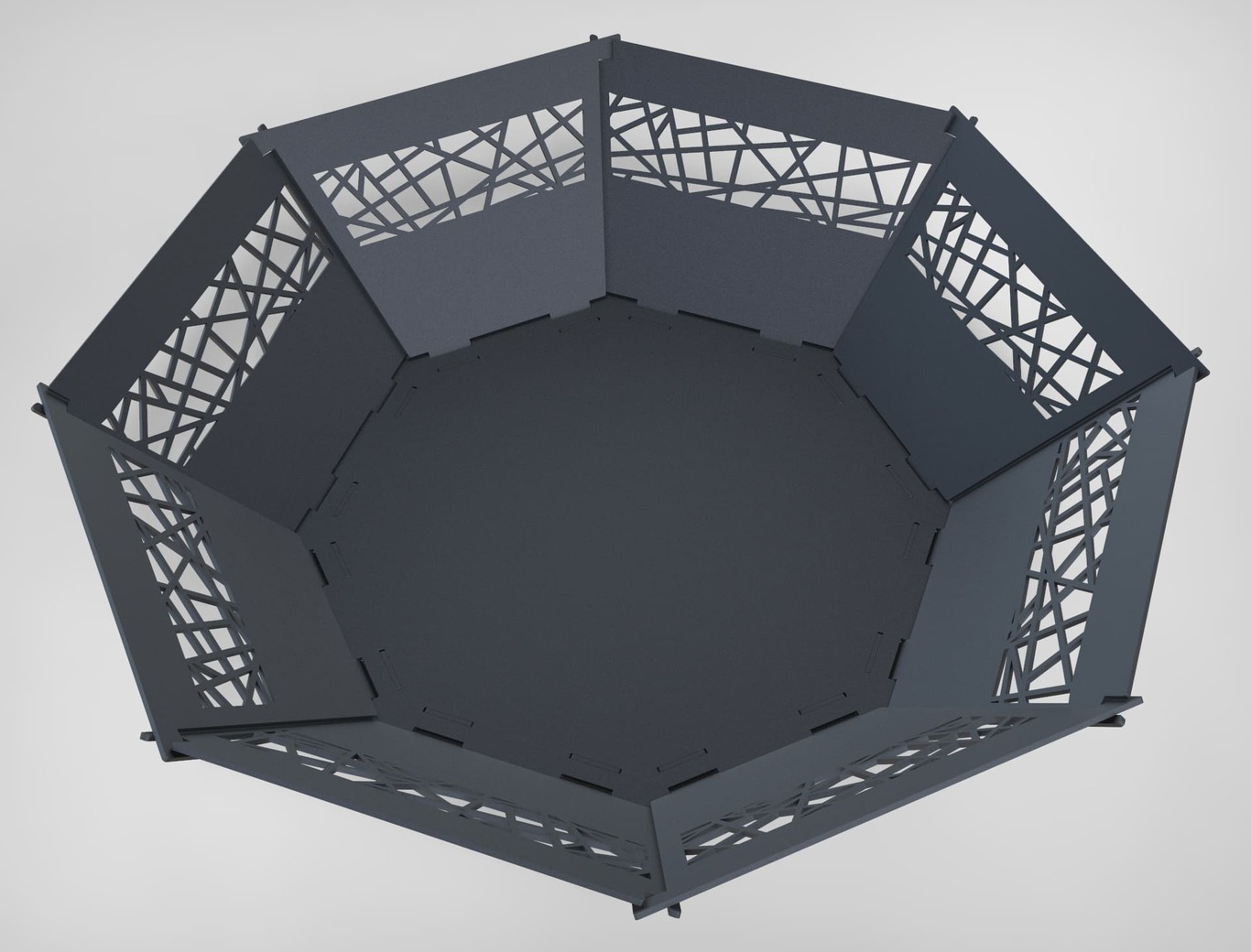 Octagon Fire Pit V1. DXF files for laser, plasma cutting. Фото 6