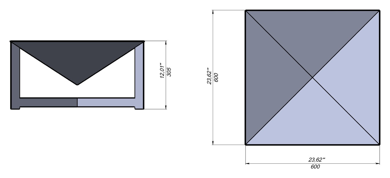 Square Fire Pit. DXF files for laser, plasma cutting. Фото 11