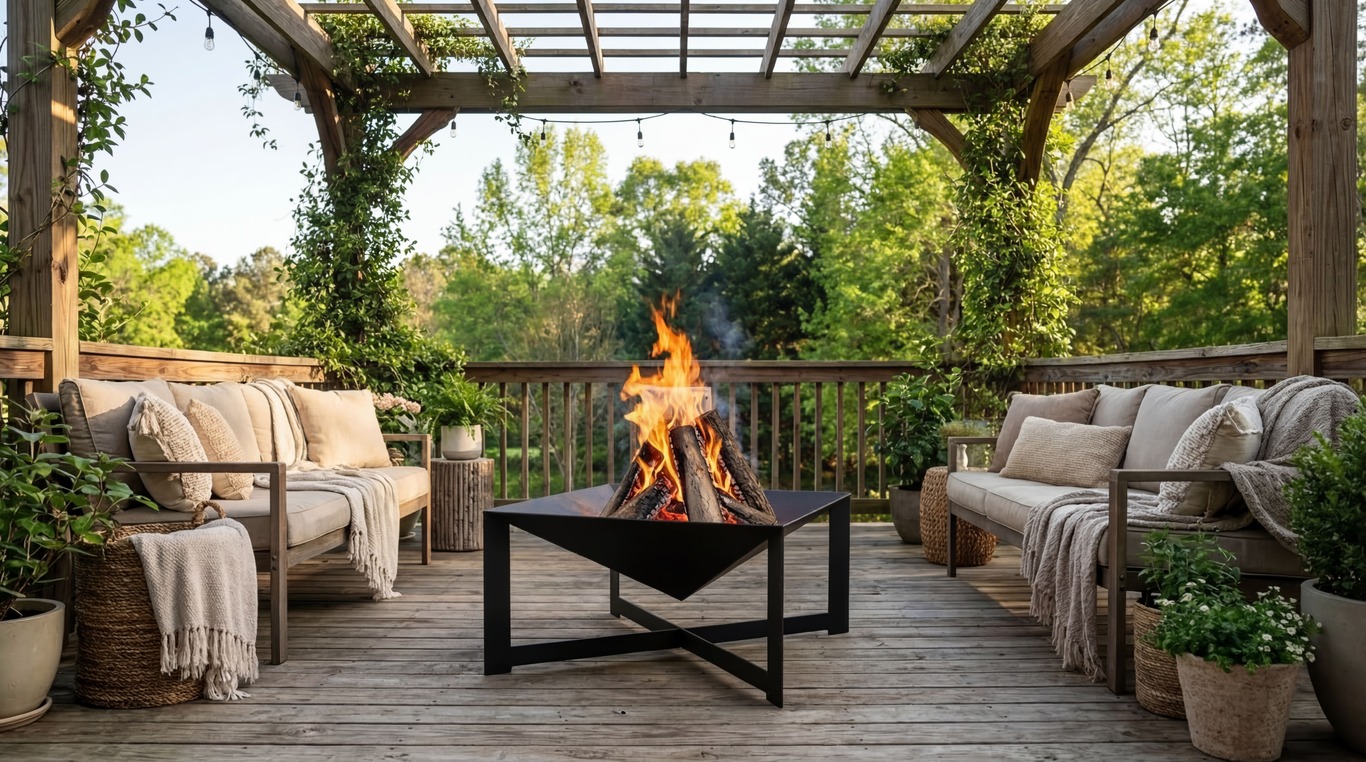 Square Fire Pit. DXF files for laser, plasma cutting