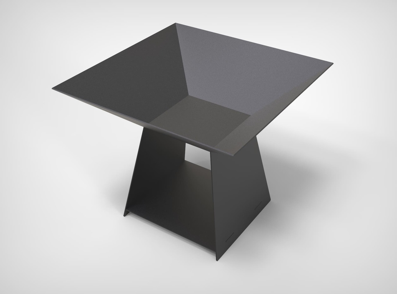 Чаша для огня квадратная высокая. DXF файлы для лазерной, плазменной резки. Фото 4
