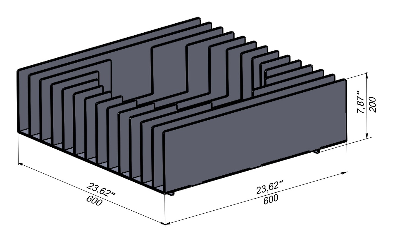 Ribbed Fire Pit. DXF files for laser, plasma cutting. Фото 13
