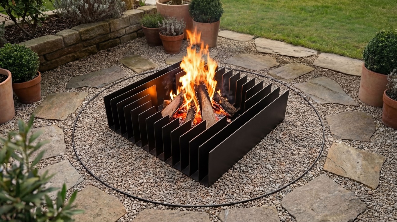 Ribbed Fire Pit. DXF files for laser, plasma cutting