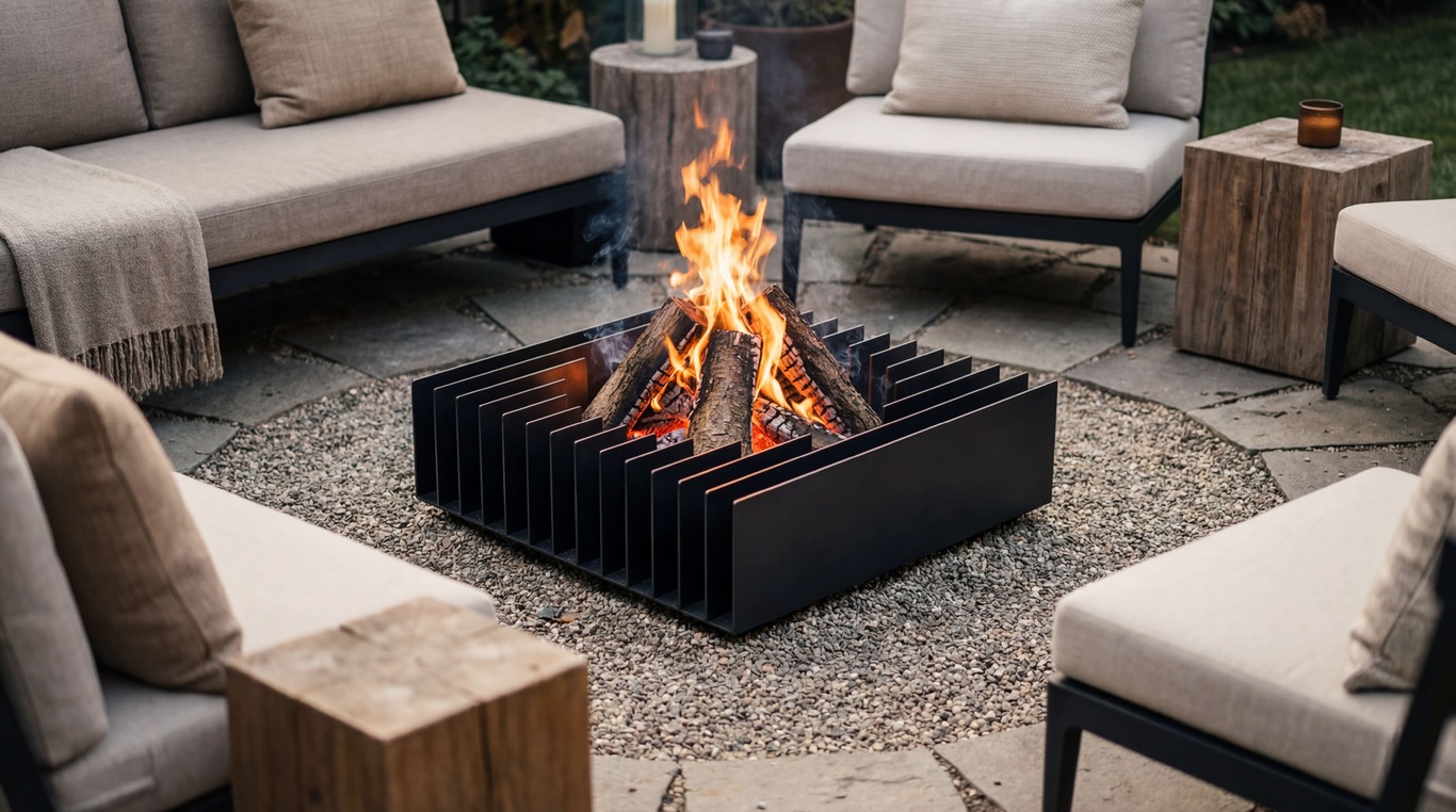 Ribbed Fire Pit. DXF files for laser, plasma cutting. Фото 2