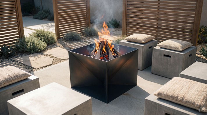 Cube Fire Pit. DXF files for laser, plasma cutting