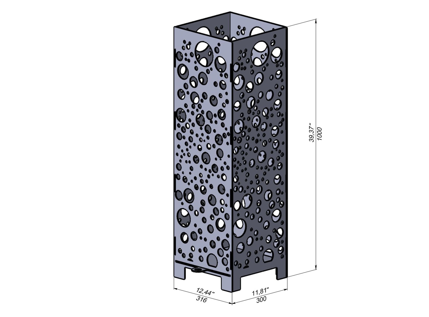 Bubbles Fire Pit. DXF files for laser, plasma cutting. Фото 10