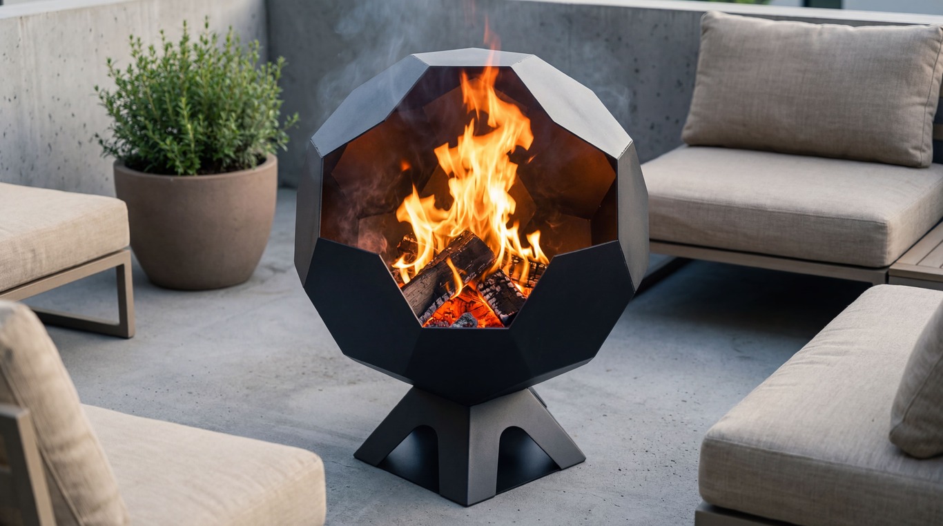 Braciere Fireball V1. File DXF per taglio laser, plasma