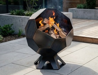 Ball Fire Pit V2. DXF files for laser, plasma cutting
