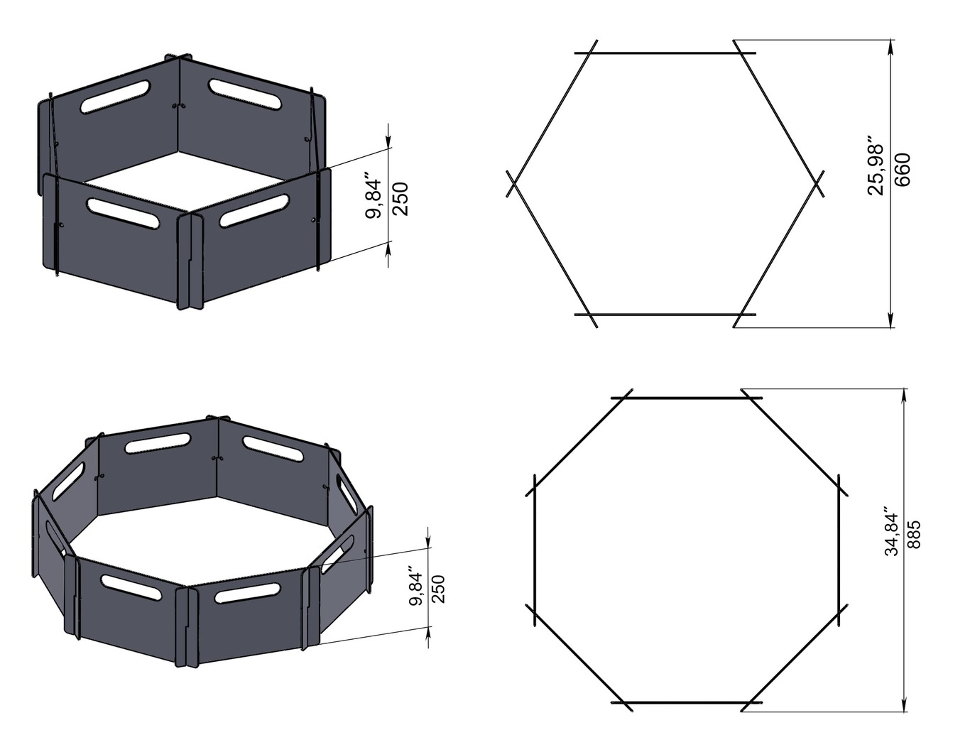 Anneau de Foyer Pliable. Fichiers DXF pour découpe laser et plasma. Фото 15