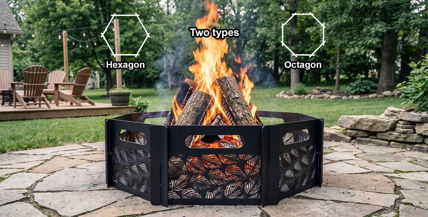 Flat-Pack Leaves Ring Fire Pit. DXF files for laser, plasma cutting
