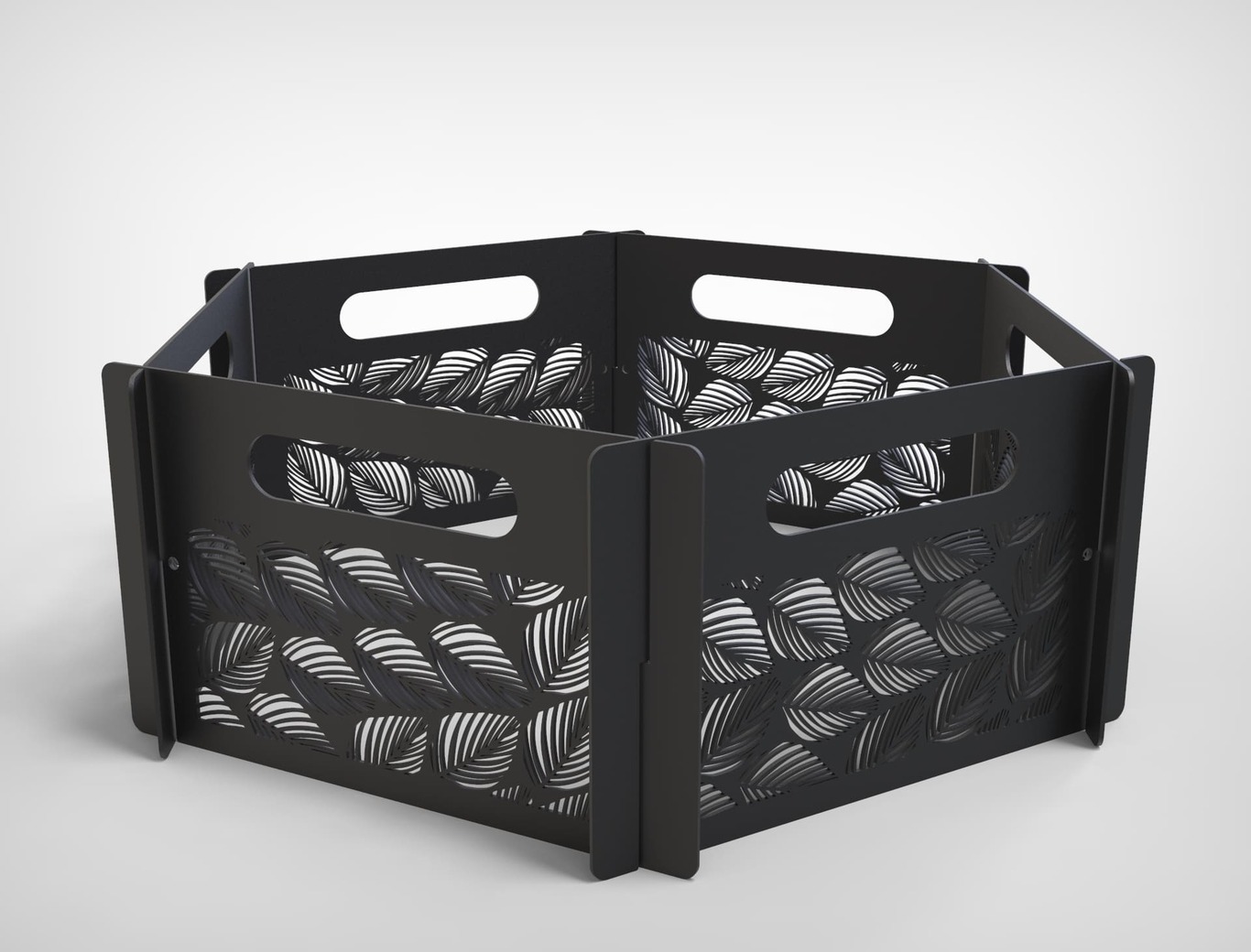 Flat-Pack Leaves Ring Fire Pit. DXF files for laser, plasma cutting. Фото 9