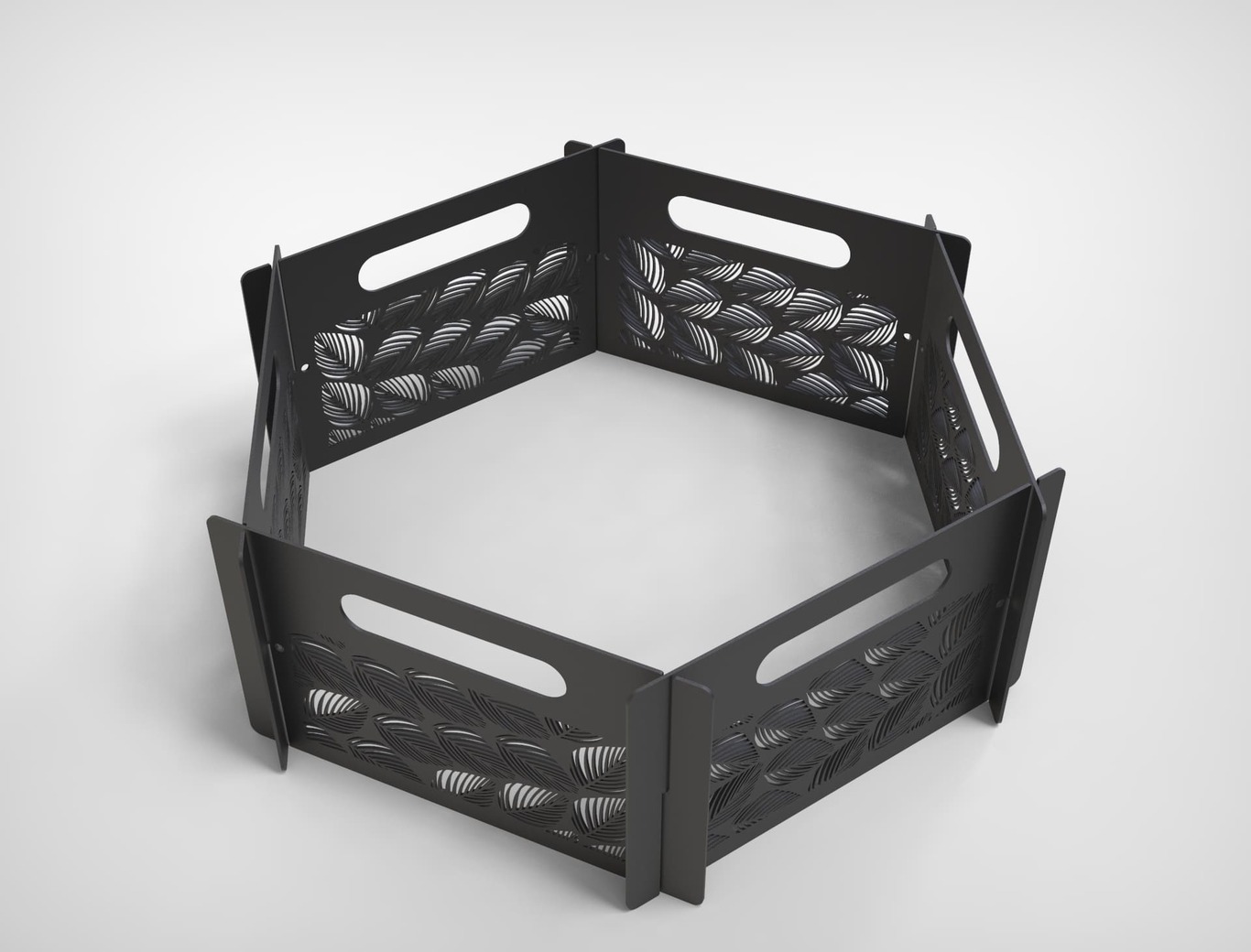Flat-Pack Leaves Ring Fire Pit. DXF files for laser, plasma cutting. Фото 10