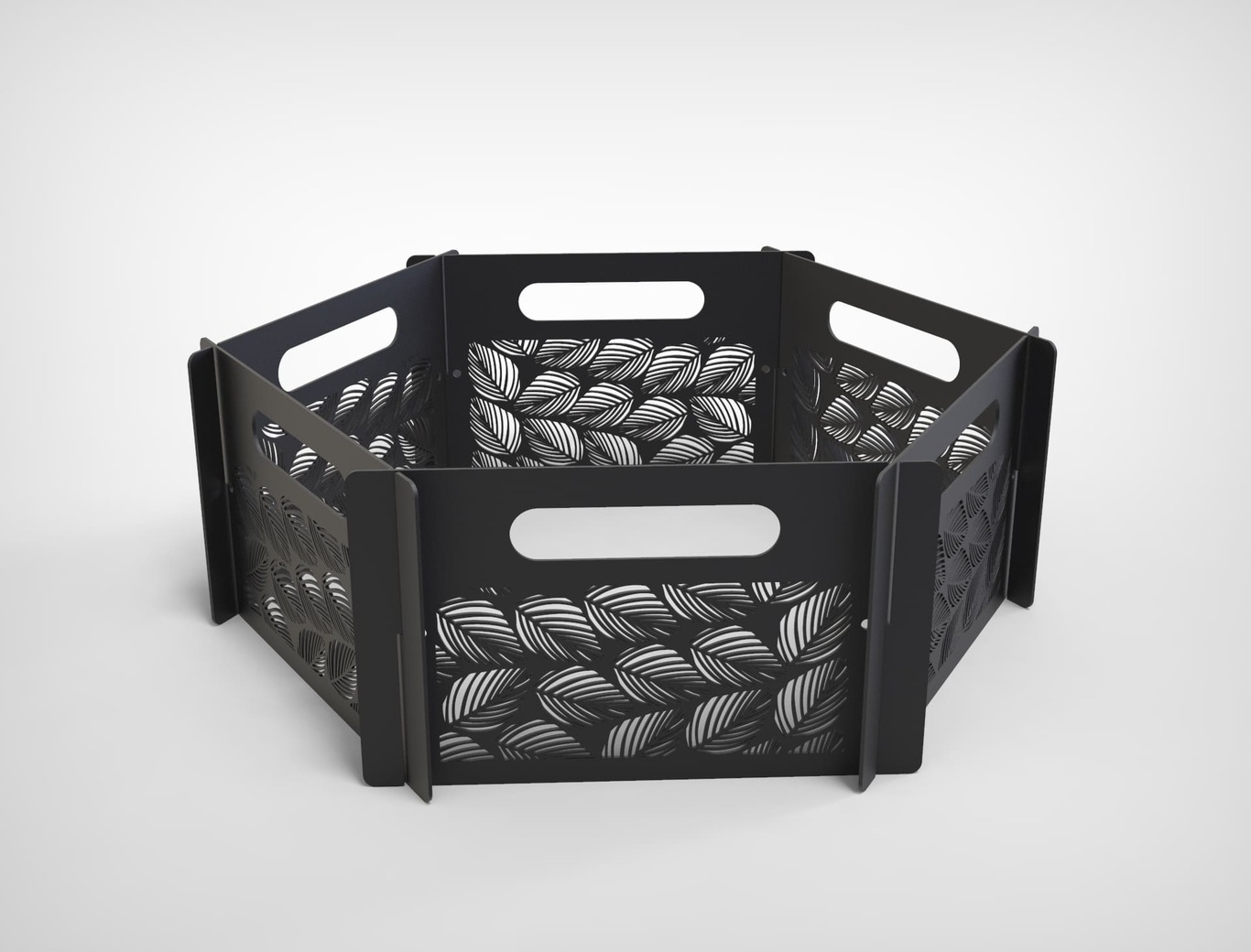 Flat-Pack Leaves Ring Fire Pit. DXF files for laser, plasma cutting. Фото 11